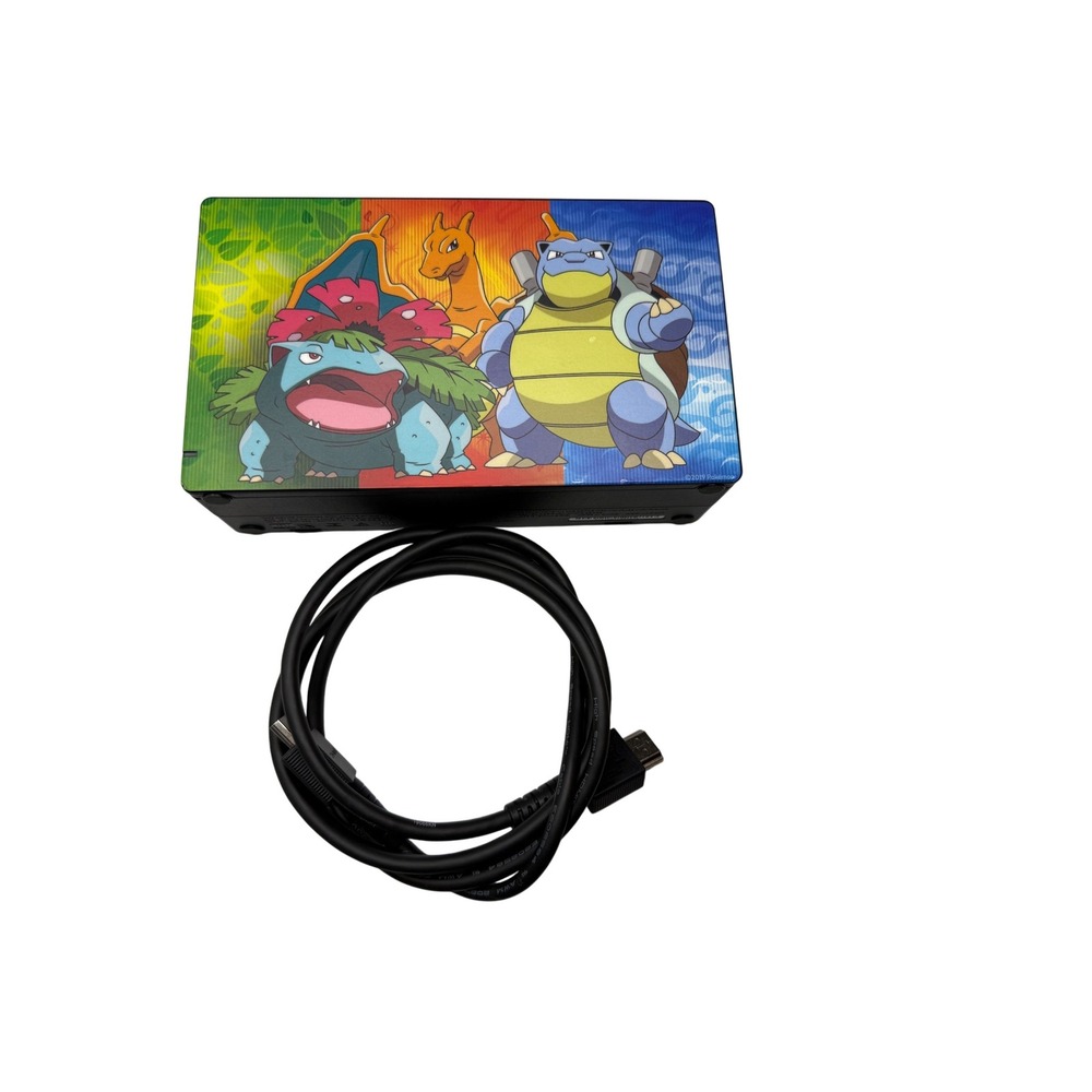 Nintendo Switch Dock Set Pokemon Venusaur Blastoise Charmander and HDMI USB Cord